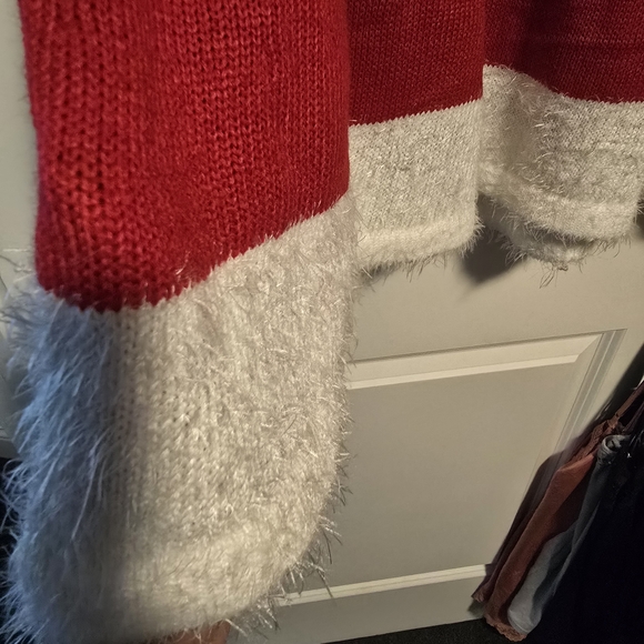 NWT It's Our Time Red Dress with Gold Sequin Details - Picture 3 of 8